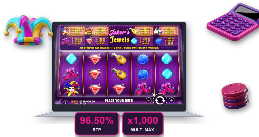Joker's Jewels en pantalla con las cifras clave de esta sección