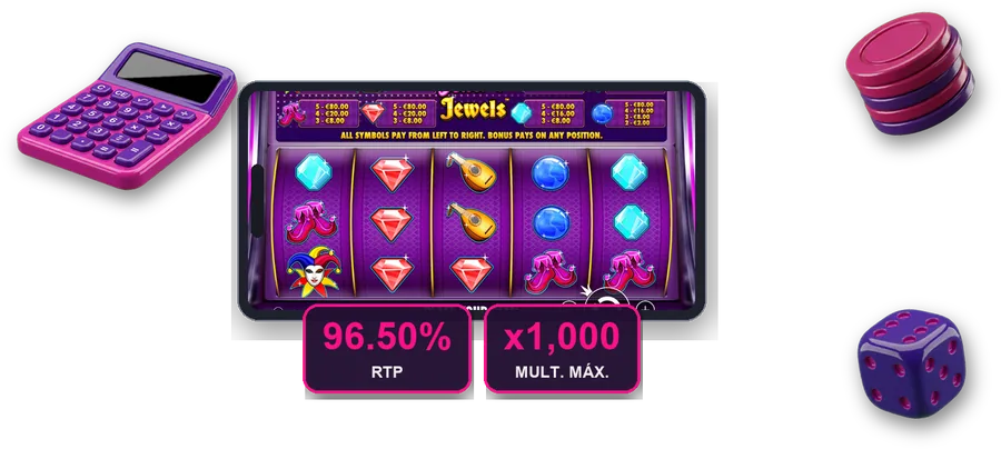 Joker's Jewels en pantalla con las cifras clave de esta sección