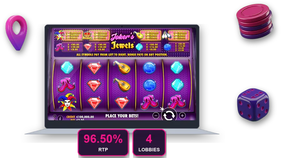 Joker's Jewels en pantalla con las cifras clave de esta sección
