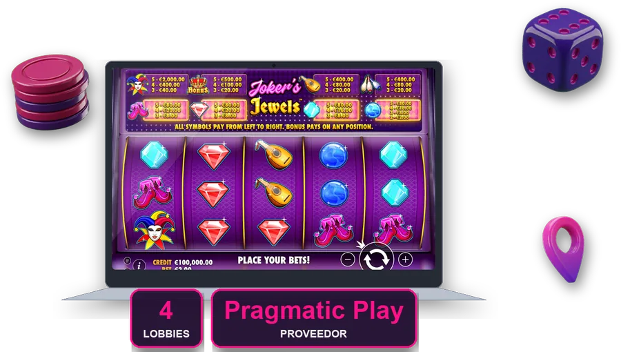 Joker's Jewels en pantalla con las cifras clave de esta sección