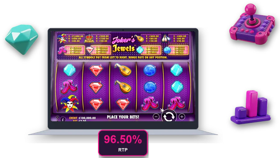 Joker's Jewels en pantalla con las cifras clave de esta sección
