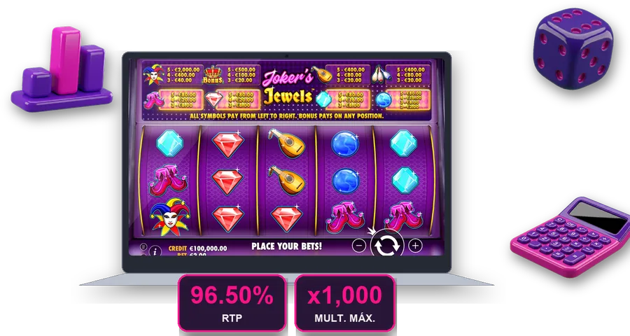 Joker's Jewels en pantalla con las cifras clave de esta sección