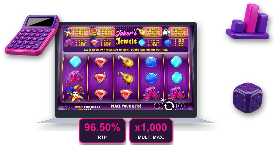 Joker's Jewels en pantalla con las cifras clave de esta sección