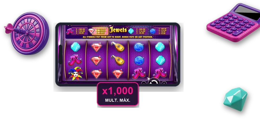 Joker's Jewels en pantalla con las cifras clave de esta sección