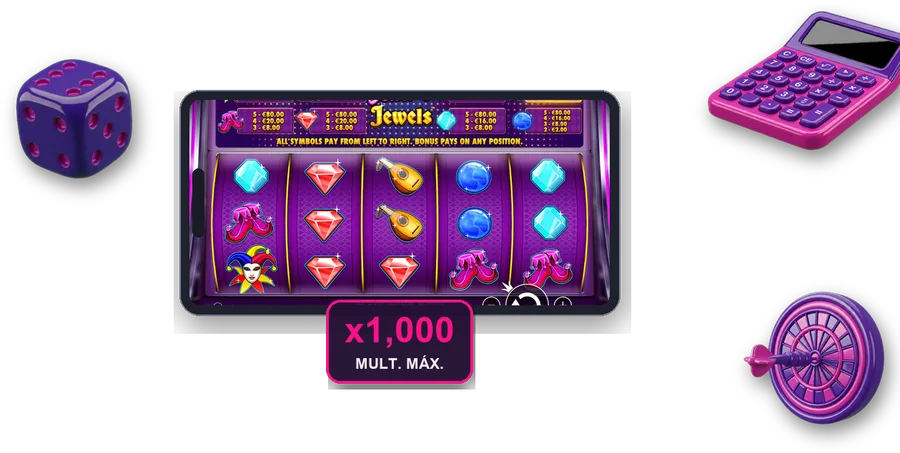 Joker's Jewels en pantalla con las cifras clave de esta sección